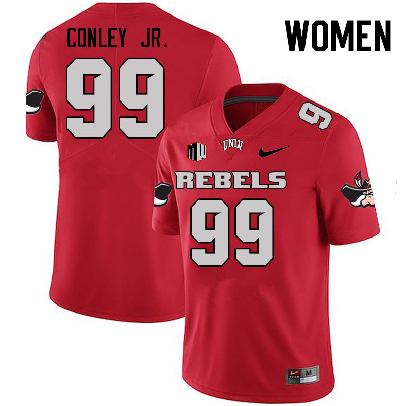 Women #99 Keith Conley Jr. UNLV Rebels College Football Jerseys Stitched Sale-Scarlet